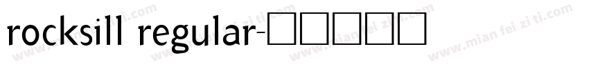 rocksill regular字体转换